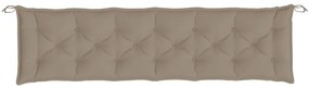 Almofadões banco jardim 2 pcs tecido oxford cinza-acastanhado