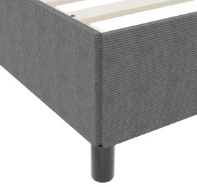 Estrutura de Cama vidaXL Cinzento-claro 90x200 cm Tecido de Corduroy