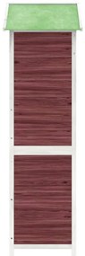 Abrigo p/ ferramentas jardim 120x53,5x170 cm pinho maciço moca