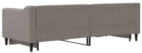 Sofá-cama com gavetão 80x200 cm tecido cinzento-acastanhado