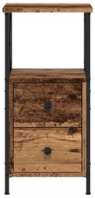 Mesas de cabeceira 2 pcs derivados de madeira madeira velha