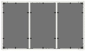 Mesa de jardim com tampo de vidro 150x90x75 cm vime PE branco