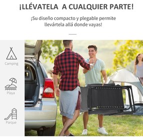 Outsunny Cadeira reclinável dobrável com almofada removível acolchoado de textilene Porta-copos para pátio jardim praia Carga 150 kg 90x65x110 cm Cinza