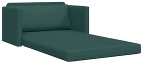 Sofá Cama 2-em-1 Verde Escuro 124x71x78 cm Tecido