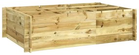 vidaXL Canteiro de jardim elevado 150x100x40 cm madeira impregnada