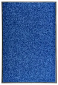 Tapete de porta lavável 60x90 cm azul