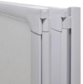 Painel de vidro dobrável para duche 3 peças 117 x 120 cm