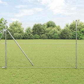 Posts de Cerca vidaXL 26 pcs Ø32 mm 200 cm Aço Galvanizado