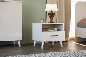 Conjunto de Quarto Juvenil Lavinia – Branco – Roupeiro 140x186x50 cm,