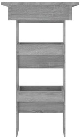 Mesa bar parede 102x45x103,5cm derivados madeira cinza sonoma