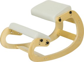 Cadeira de joelhos, cadeira ergonómica em madeira com função de balanço, cadeira de joelhos ajustável para escritório em casa