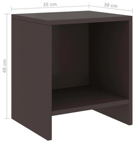Mesas de cabeceira 2pcs 35x30x40cm pinho maciço castanho-escuro
