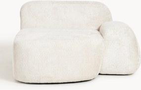 Módulo de canto com chaise longue em teddy-bouclé Wolke