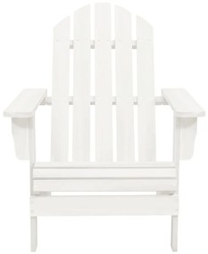 Cadeira de jardim Adirondack c/ otomano e mesa abeto branco