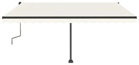 Toldo retrátil manual independente 450x350 cm cor creme