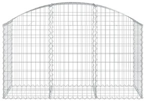Cesto gabião arqueado 150x50x80/100 cm ferro galvanizado