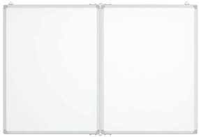 Quadro branco magnético dobrável 120x80x1,7 cm alumínio