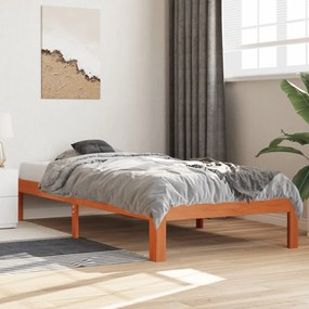 Cama sem colchão 100x200 cm pinho maciço castanho-mel