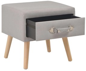Mesas-de-cabeceira 2 pcs 40x35x40 cm tecido cinzento