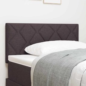 Cabeceira Design Blocos de Diamante Marrom Escuro 100 cm Tecido
