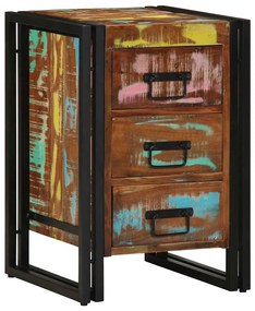 Criado-Mudo vidaXL Multicolorido 40x35x50 cm em Madeira Recuperada