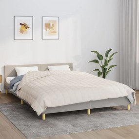 Manta pesada 9 kg 200x200 cm tecido creme-claro