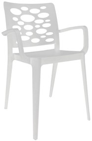 Cadeira Venus Cinza Gelo Pastel c/braços - Pack com 40 cadeiras