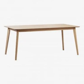 Mesa de jantar de madeira retangular extensível (180-230x100 cm) - Sklum