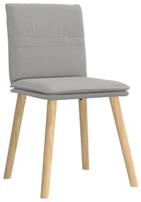 Cadeiras de jantar 4 pcs tecido cinza nuvem