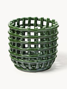 Cesto em cerâmica artesanal Nalan, Alt 15 cm
