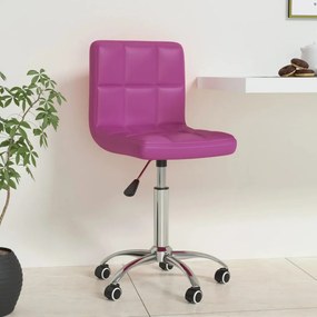 Cadeira de escritório giratória couro artificial roxo