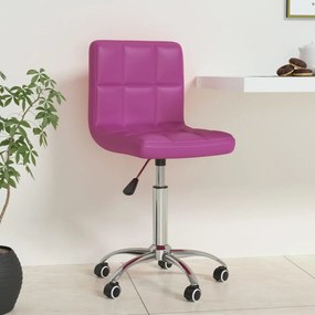 vidaXL Cadeira de escritório giratória couro artificial roxo