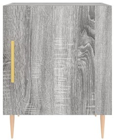 Mesa cabeceira 40x40x50 cm derivados de madeira cinzento sonoma
