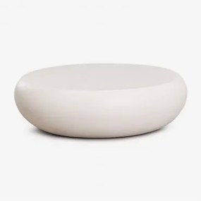 Xaria Mesa De Centro Em Cimento ↔︎ 100 Cm & Branco - Sklum