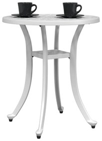 Mesa de jardim Ø48x53 cm alumínio fundido branco