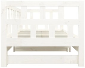 Sofá-cama de puxar 2x(90x200) cm pinho maciço branco