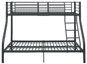 Estrutura de beliche 140x200/90x200 cm metal preto