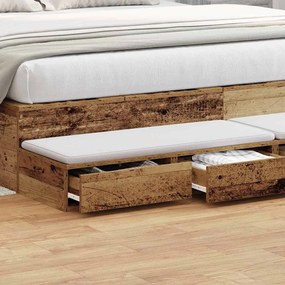 Gavetas de Cama vidaXL em Madeira Velha 180x36,5x16,5 cm em Madeira de