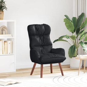 Poltrona Relaxante vidaXL Preta em Couro Sintético