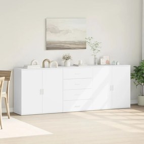 Aparadores 3 pcs madeira processada branco