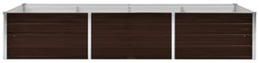 Canteiro elevado de jardim aço galvanizado 240x80x45cm castanho