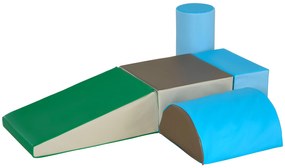 HOMCOM Conjunto 5 Blocos Psicomotricidade Crianças Brinquedo Aprendizagem Desenvolvimento Cognitivo Multicor Diversão Segura | Aosom Portugal