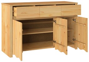 Buffet vidaXL "DRAMMEN" 114x43x75,5 cm Madeira Sólida de Pinheiro