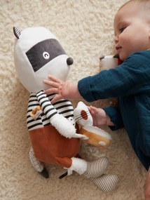 Grande peluche musical de atividades, Guaxinim Fofinho multicolor