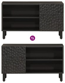 Móvel de TV 80x31x46 cm madeira de mangueira maciça preto