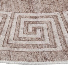 Tapete lavável antiderrapante 120 cm bege