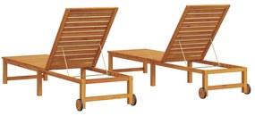 Espreguiçadeiras 2 pcs Madeira Sólida de Acácia
