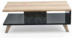 Mesa de Centro Sumer – Carvalho e Mármore – 90x35,6x54 cm