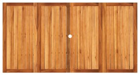 Mesa de jardim 180x90x75 cm vime PE e madeira de acácia bege