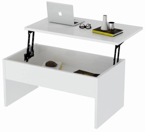 Mesa de Centro Akilli – Branco – 90x45x52 cm | Tribo Home